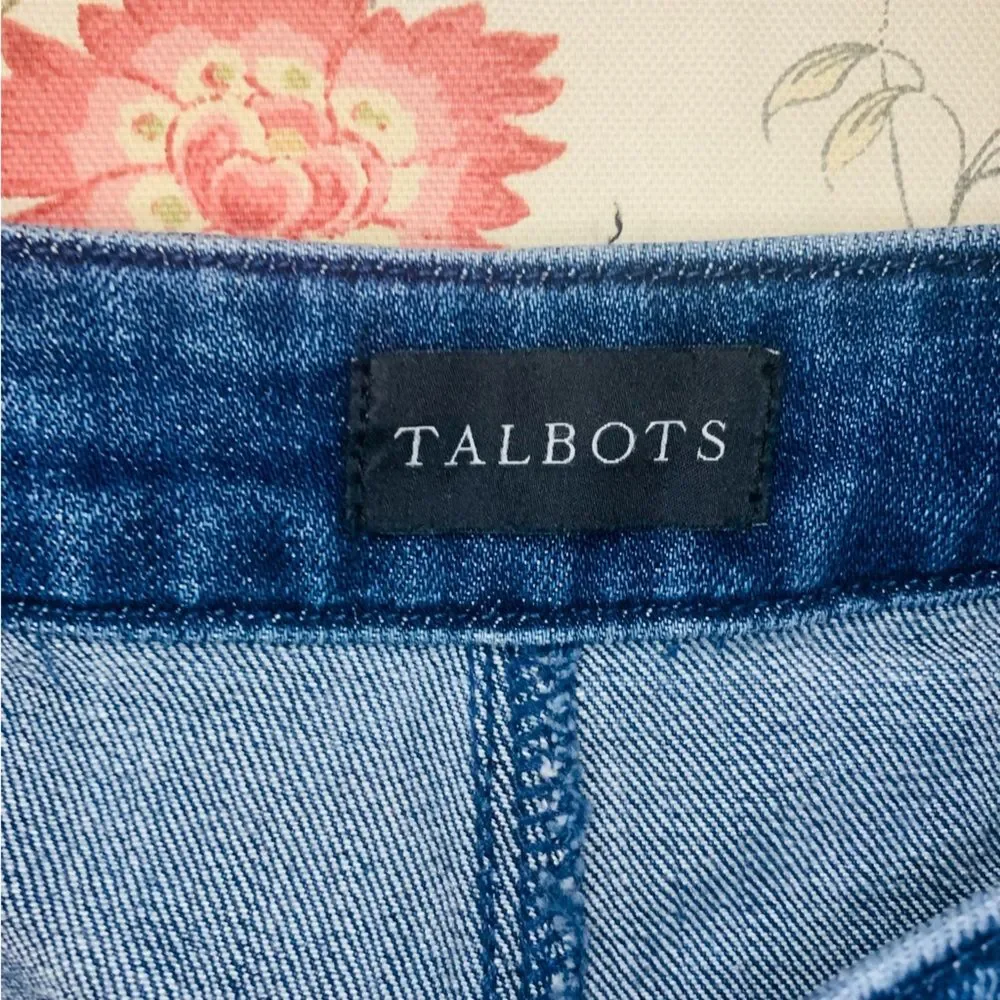 Talbots Dark Wash Wide-Leg Women’s Jeans 14 petite